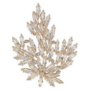 Vintage Nolan miller brooch marquis leaf-gold